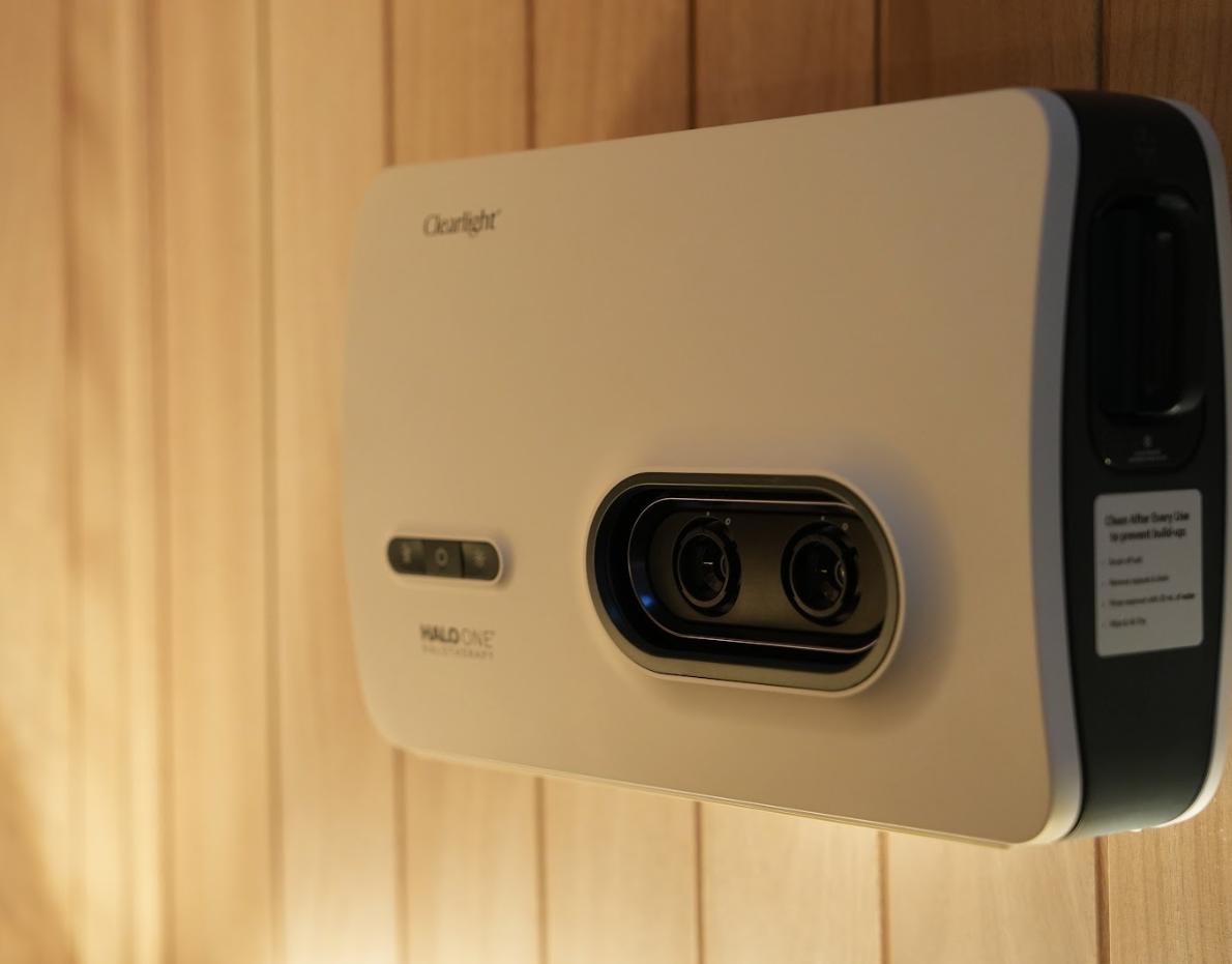 Halo Therapy inside Infrared Sauna
